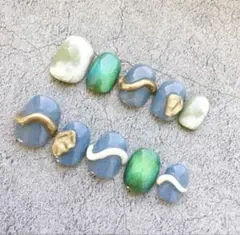 サイズオーダー ぷっくり ニュアンス マグネット 砂 個性派 ネイルチップ