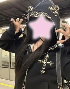 Y2K 平成ギャルヒョウ柄フーディブルゾン archive opium グランジ