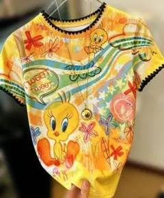新作Tweety Bird 総柄プリント 半袖TシャツXＬのサムネイル