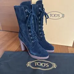 TOD'S スエード 厚底 プラットフォームブーツ　ブラックのサムネイル