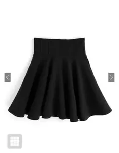 GRL インパン裏地付きコルセット風フレアミニスカート　gm728