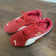 PUMA スニーカー レッド スエード - メルカリ