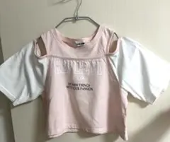 1度のみ着用♡JENNI♡肩あきロゴTシャツ 150のサムネイル
