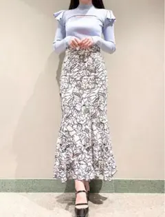 SNIDEL カッティングレースマーメイドスカート