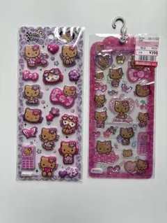 [新品] 日焼けキティ　2シート　ドロップジェリー　シール ぷくぷくシール