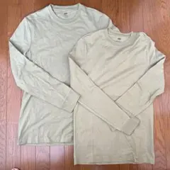 H&M クルーネック長袖Tシャツ SとXS 2枚セット