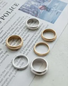 リエディ 3点セット プレーンリング シルバー サイズフリー