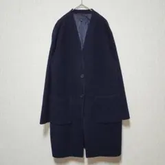 【UNIQLO】（M）ウール混ブレンドコート/パイルボアニットコート/無地のサムネイル