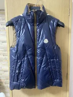 グ*ン様 モンクレール ダウンベスト ネイビー・ブラウン2way