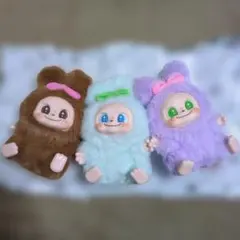 Lulaa ルララ ぬいぐるみ キーホルダー 兎子乐园　3個セット