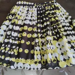 MADAME JOCONDE ドット柄フレアスカート