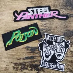 ★ LAメタル　ポイズン　モトリー・クルー　ワッペン3枚セット　mw-225