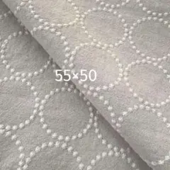 s23-h▼55×50cm▼コットンリネン刺繡生地▼タンバリン柄　ホワイト