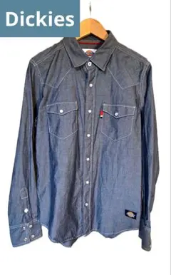 最終価格 美品 Dickies ディッキーズ コットンシャツ M 長袖