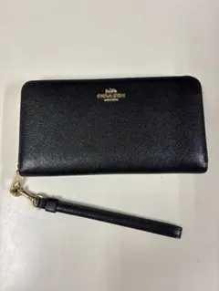 COACH 長財布 ブラック ストラップ付きのサムネイル