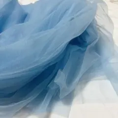 【チュール生地】ブルー 撮影用 装飾用 オーガンジー 衣装 背景布