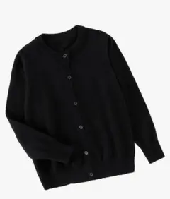 カーディガン　ニット　長袖カーデ　無地　長袖　学生　防寒　ブラック　黒