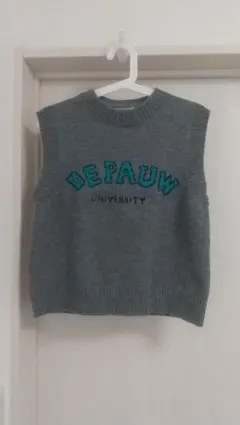 me+em select ニットベスト グレー