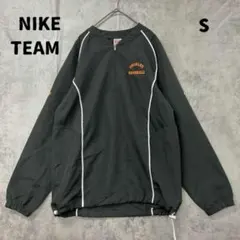 TEAM ハーフジップジャケット 黒 刺繍ロゴ 野球 薄手軽量 撥水【7827】