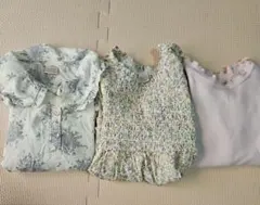 テータテート　花柄フリルカットソー　3枚