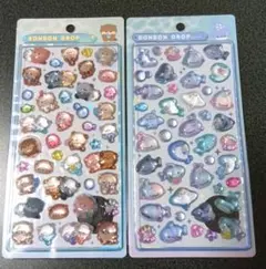 ボンボンドロップシール　水族館　カワウソ、サメ　２枚セット　正規品