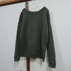 UNIQLOトレーナー　カーキトレーナー　ユニクロ　裏起毛トレーナー　Lサイズ