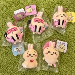 ちいかわ　うさぎオタ活ウラヤハボウズスッキリ目 マスコット 5体セット