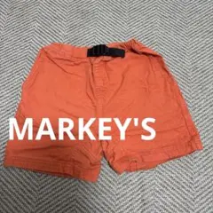MARKEY'S オレンジ ショートパンツ バックル付き