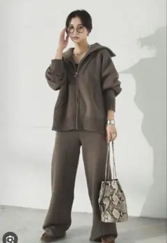 【正規品】ESICA ビッグカラーダブルジップニット SETUP エシカ