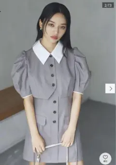 ジャケットライクレイヤードミニワンピース@ダズリンdazzlin