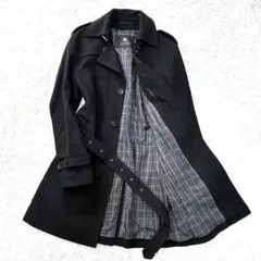 美品・廃盤 バーバリーブラックレーベル トレンチコート ノバチェック M 黒
