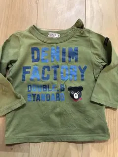 ミキハウス DOUBLE.B 長袖Tシャツ 90cm オリーブグリーン