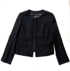 ✨新品タグ付き✨　UNTITLED ツイードノーカラージャケット M 黒