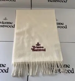 ヴィヴィアン ウエストウッド フリンジスカーフ ホワイト