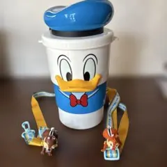 ポップコーンバケット　ドナルド　チップ&デールのストラップ付き