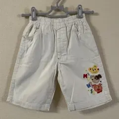 ミキハウス　ハーフパンツ　白　110サイズ　レトロ