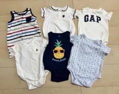 GAP アカチャンホンポ　ロンパース６枚セット　70
