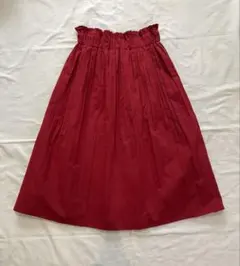 cepo セポ ギャザースカート フレアスカート レッド Mサイズのサムネイル