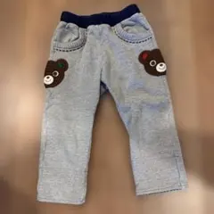 MIKI HOUSE ミキハウス クマ刺繍 パンツ 90