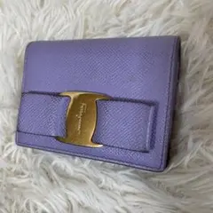 Salvatore Ferragamo フェラガモ　二つ折り財布 パープル　紫のサムネイル