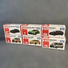 トミカ 6台セット まとめ売り　新品未開封　メルセデス-EQ テスラモデルY等のサムネイル