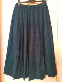 サマンサモスモス　チェックプリーツロングスカート