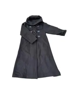 フード付きダッフルロングコート