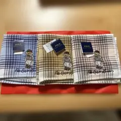 ポロラルフローレン ハンカチ3枚　ポロベア　チェック