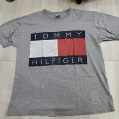 旧タグ90sUSA製 TOMMY HILFIGER ビッグロゴTシャツXL 希少