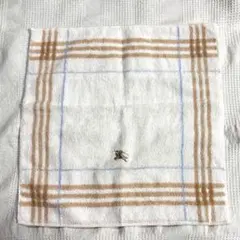 未使用‼️バーバリー　ハンドタオル　ミニテリー　白　ホワイト