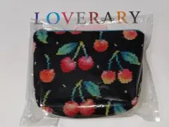 ラブラリーバイフェイラー チェリードット 舟型 ポーチ M ブラック
