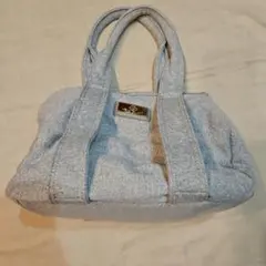グレー 　ウール風トートバッグ