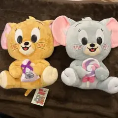 【タグ付き未使用】トムとジェリー　お菓子ぬいぐるみ　ジェリーとタフィ２個セット