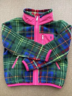 ラルフローレン　フリースジャケット カラフルチェック柄